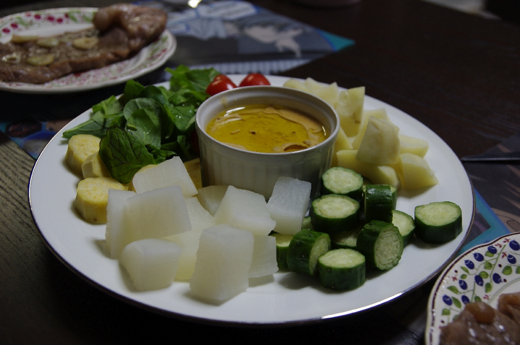 温野菜のアップ', 's